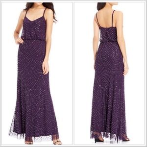 Adrianna Papell Purple Maxi Dress